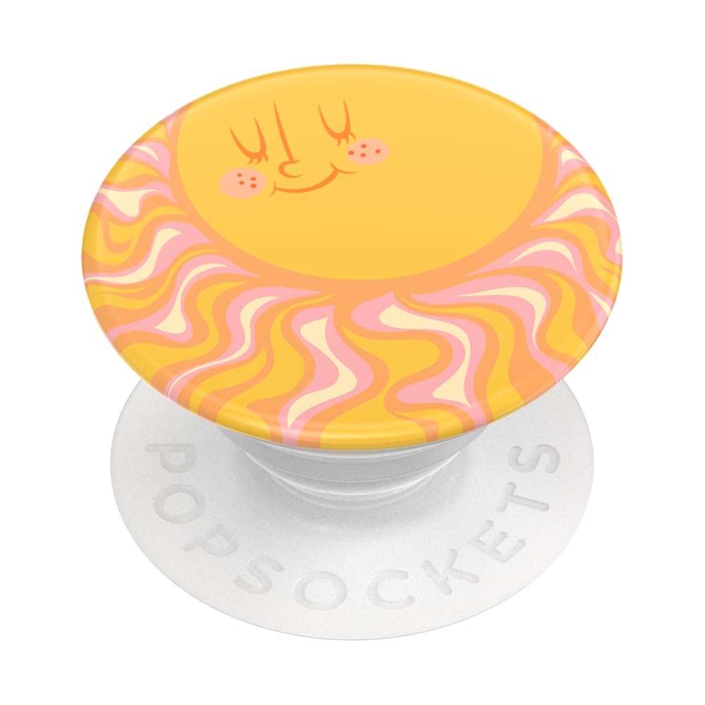 PopSockets Adhesive Phone Grip, Holder, Phone Stand, Yellow - Sunny Groove