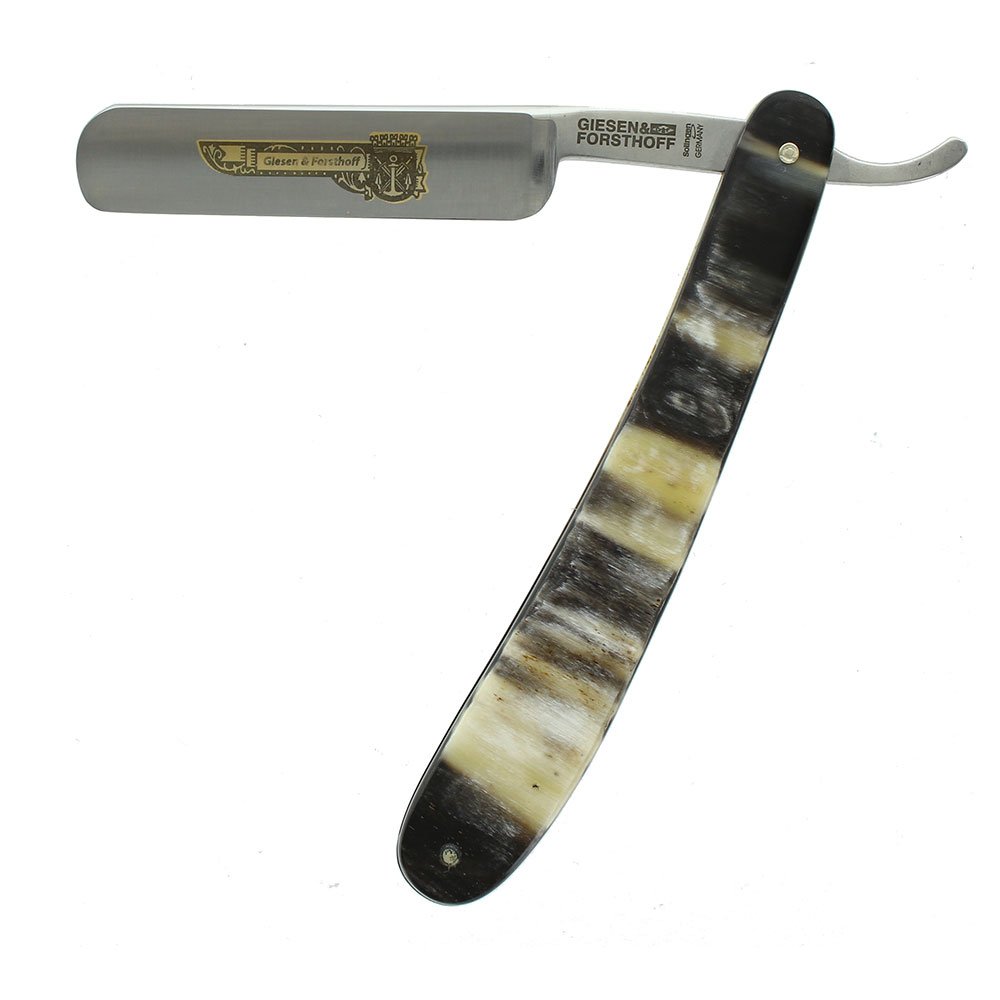 Giesen & Forsthoff Straight Razor - 5/8" with Real Horn Handle Dark