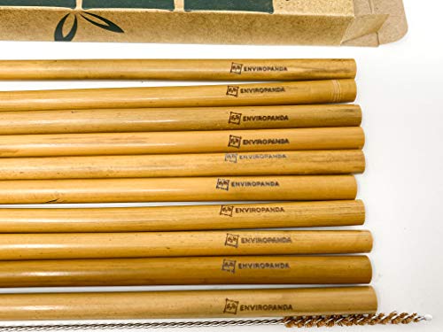 Pitillos de bambú biodegradables 9 pulg 10 unidades miniatura 3
