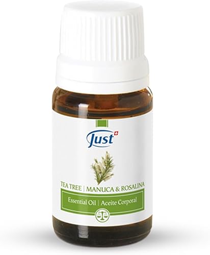 SwissJust Aceite de árbol de té de 0.3 fl oz – Promueve la regeneración de la piel, apunta al pie de atleta, mejora el cuidado bucal y asegura la