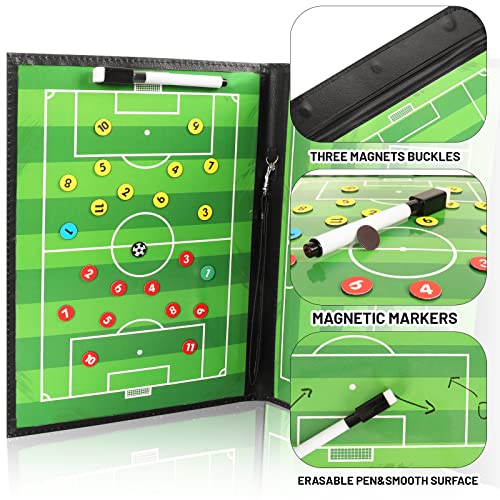Highrazon Soccer Coaching Board, Magnetic Soccer Clipboard For Coaches, Foldable Board With Dry Erase Marker #TOP2