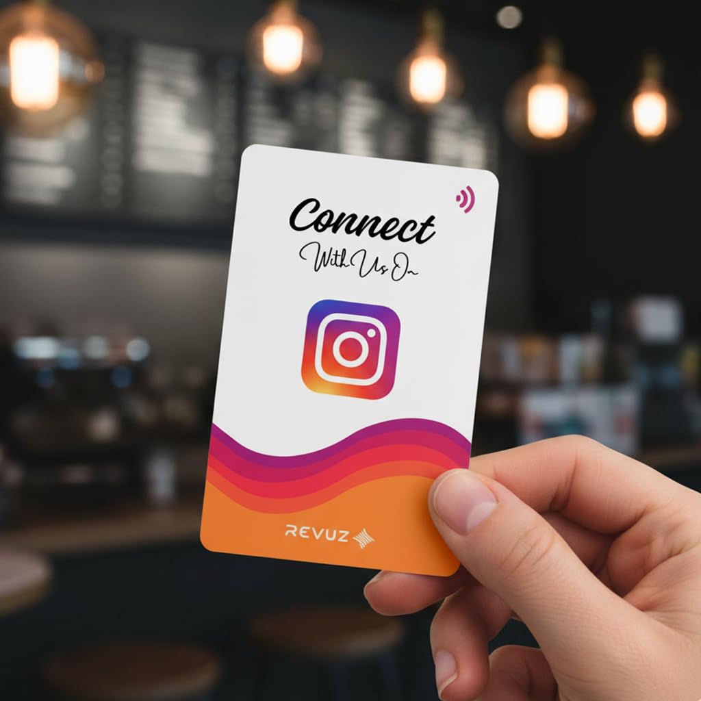 Instagram Follow PVC Card | NFC Card with QR Code | Earn Followers on Instagram with Tap or Scan | For Business, Influencers & Creators, Unlimited Taps | Zero Hassle Self Setup