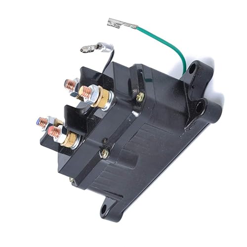 Miniatura 6 de Contactor de relé solenoide de cabrestante de 12 V 250 A, para vehículos ATV UTV 4 x 4, cabrestante de 1500-5000 libras con 6 tapas de protección,