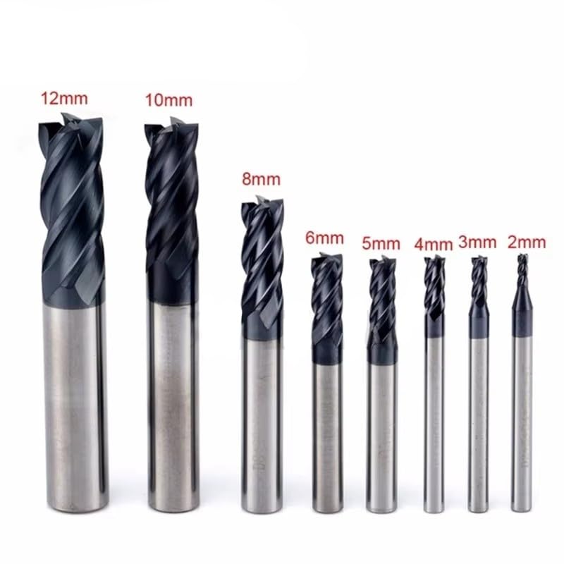 Fräser Hrc50 Schaftfräser Legierung Wolframstahl CNC-Bearbeitung Fräsmaschinen Für Stahl 3,0 Mm-12,0 Mm