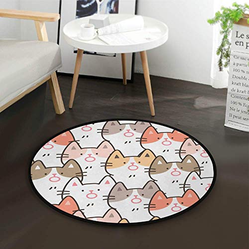 Tapis de jeu rond durable réutilisable avec envers antidérapant - 4