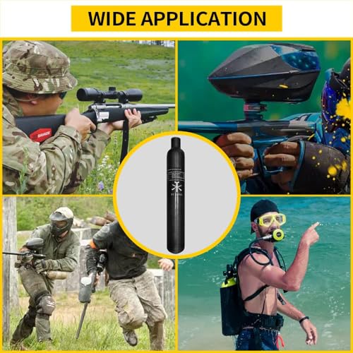 TUXING 4500Psi Pcp Air Tank 0.7L 42Cu in 700cc Carbon Fiber HPA Tank,Gas Cylinder,Paintball Hunting for PCP Air Rifle Gun Daystate and FX Thread M18 * 1.5 - Image 4