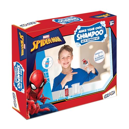 Image of Skoodle Spiderman - Make Your Own Fresh Shampoo, Educational DIY Activity Toy Kit for Ages 8+, Creative Learning Games for Growing Children