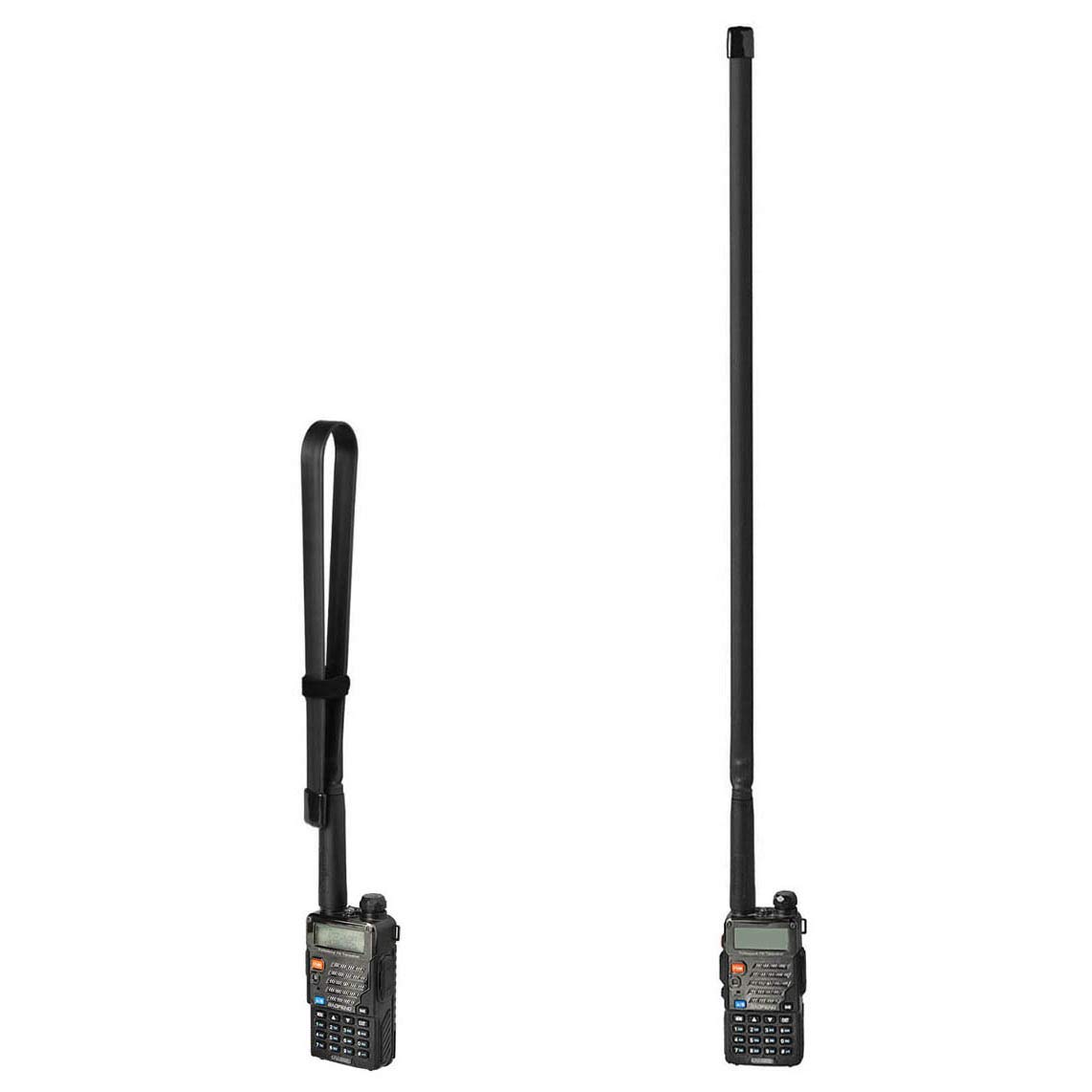 Bingfu Antenna Radio VHF UHF 144Mhz 430Mhz Pieghevole 79 cm SMA Femmina Compatibile Baofeng UV-5R PLUS BF-F8HP UV-82