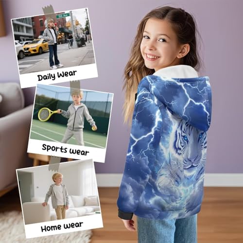 Dolyues Boys Zip Up Hoodie Soft Fleece Basic Hooded Sweatshirt for Boys with Pockets and Long Sleeve Size S-XL4