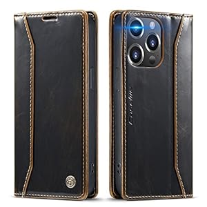 Niboow Hülle Kompatibel mit iPhone 13 Pro Max, [RFID Blockierung] [Kartenfächer] [Advanced] Flip Lederhülle, Anti Fall Leder PU Handyhülle,TPU Stoßfeste Schutzhülle Kompatibel mit iPhone 13 Pro Max