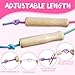 PullCrease 24 Pcs Jump Ropes Bulk 8.53 ft Rainbow Cotton Skipping Ropes with Wooden Handle for Exercise Physical Christian Charity Donation Operation Christmas Supplies