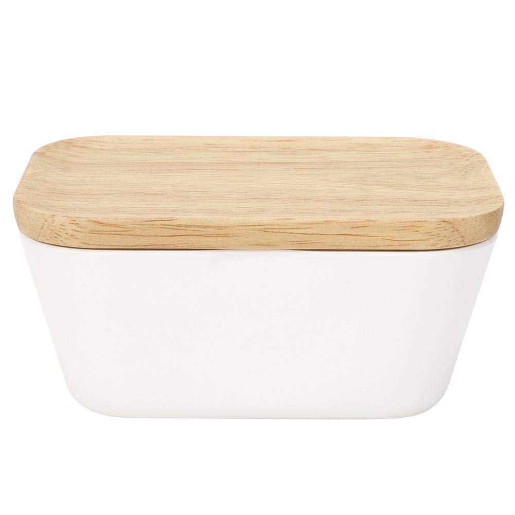 Ceramic Butter Dish with Lid Butter Keeper Container (8Oz)