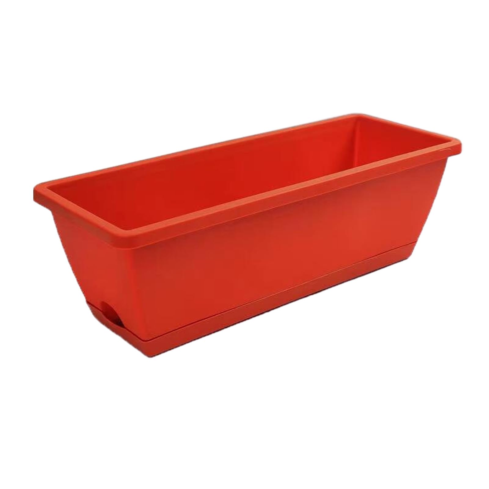 Rectangular Planter Large Plant Pot with Drainage Holes Long Planter Box with Saucer for Windowsill Vegetables Herbs Succulents