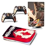 rilixuy Games Skin Stickers Cover for Playstation 5 Console,Ps5 Dualsense Controller Decal,Durable,Scratch Resistant,Bubble-Free,Compatible with Playstation 5 Disk-god-6