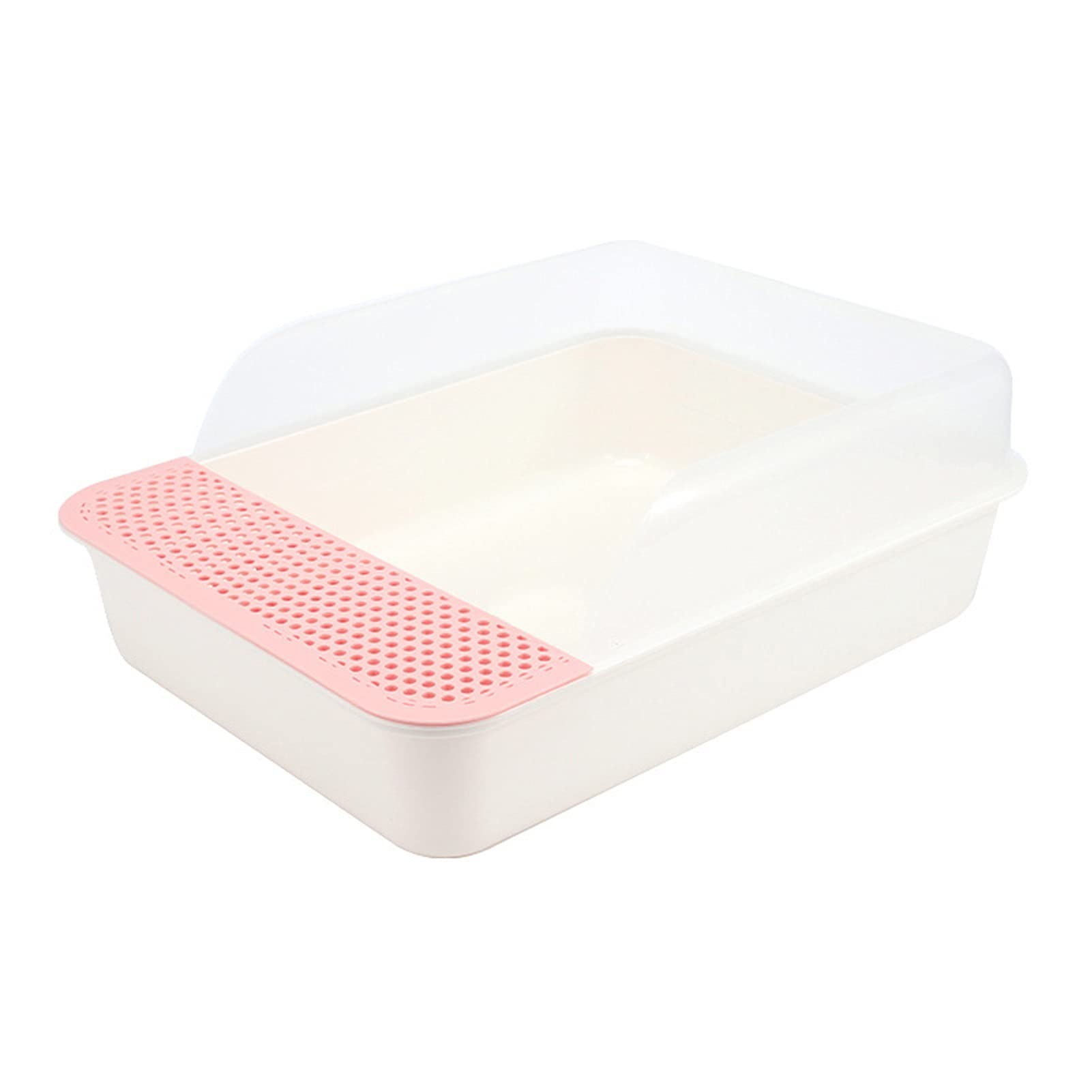 Bac à litière ouvert XL rose de 8L pour grand chat de 15kg