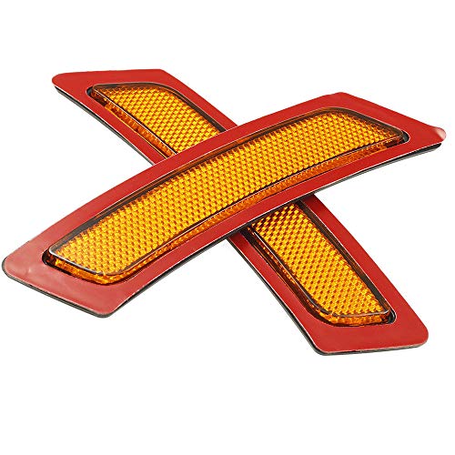 Image of 2pcs Compatible with BMW F10 5 Series 2011-2016 Front Side Marke Fender Bumper Reflector (Amber)
