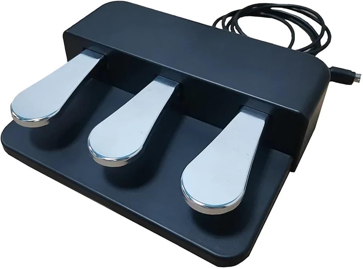 6-Pin Triple Sustain Pedal For Digital Piano - Compatible With Yamaha P125 P128 P225 P48(P225)