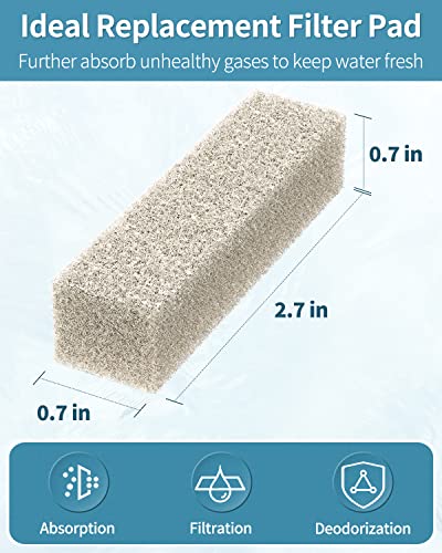 Image of Pawfly 24 Count Ammonia Reducer Filter Pads for Fish Tank Filter Pads for QuietFlow LED PRO Aquarium Power Filter Model 10 (Small)