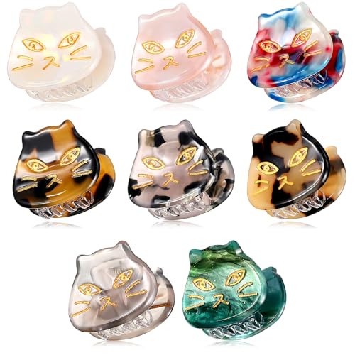 Pinzas pequeñas para cabello gato Crowye 8 piezas miniatura 1