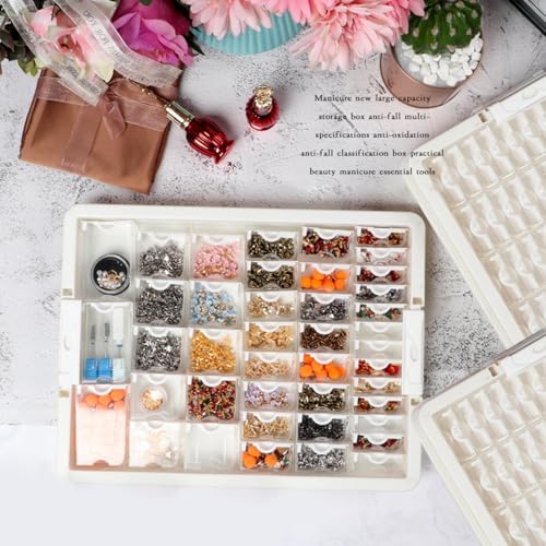 Boîte de rangement bijoux et strass à 42 compartiments