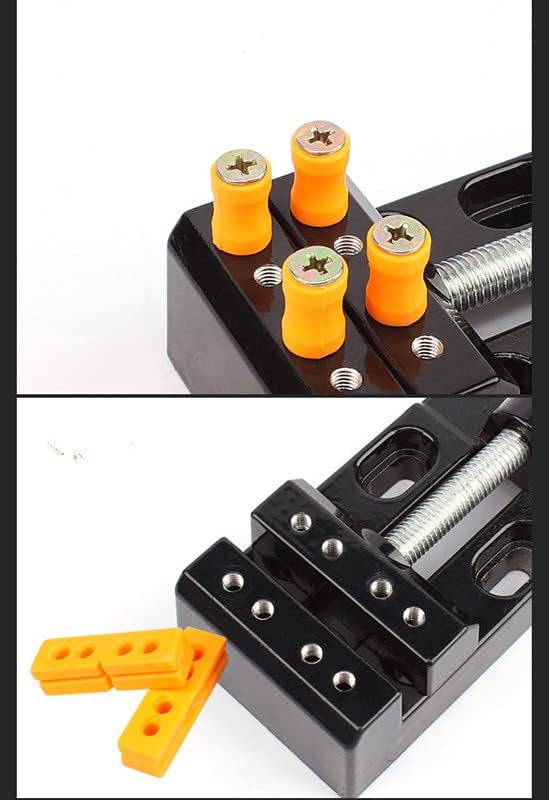 Miniatura 5 de Mini abrazadera de banco de mesa plana Vicio ajustable taladro prensa vicio para joyería DIY Nuclear perforación nuclear talla reloj herramienta de