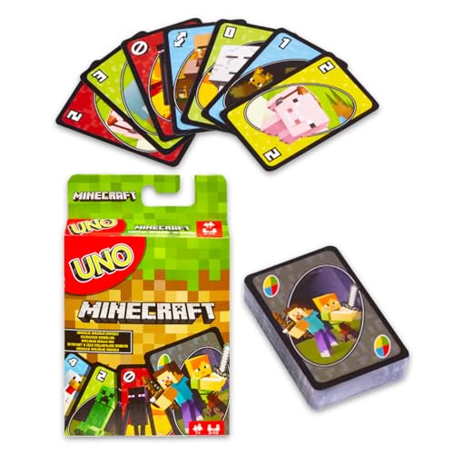 UNO Videospielkarten-Set – Bundle mit Minecraft, Super Mario, Teenage Mutant Ninja Turtles UNO Karten für Kinder plus Aufkleber, mehr | Minecraft, Mario, TMNT Aktivitäten für Kinder, – Bild 4