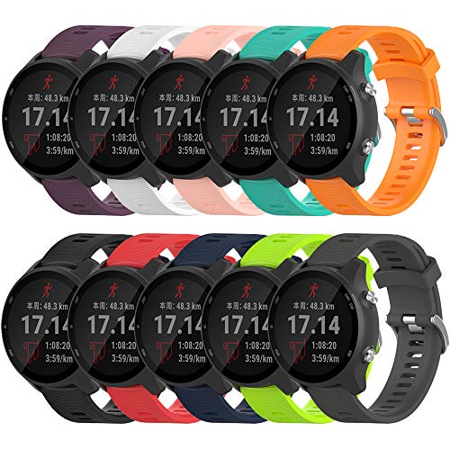 QGHXO Band for Garmin Forerunner 245, Soft Silicone Replacement Band for Garmin Forerunner