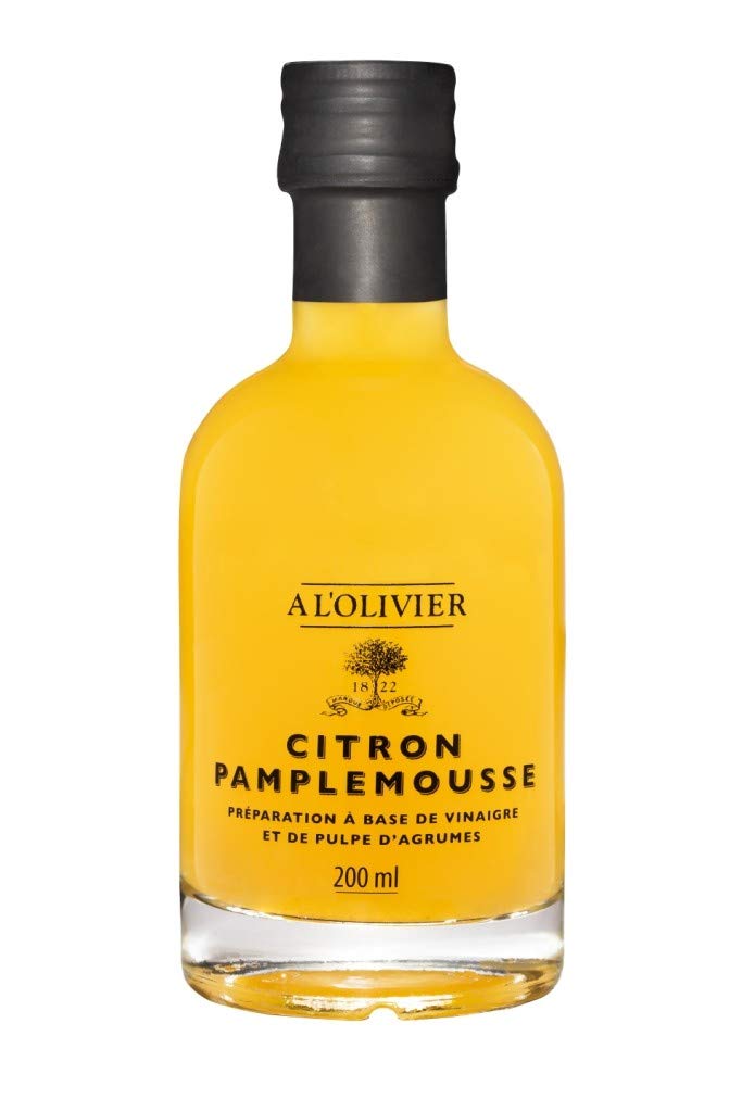 A L'Olivier, Citron Pample Mousse, Fruit Pulp Vinegar, Lemon And Grapefruit , Soft Lemon & Grapefruit Flavor , Extra Fruity , Gluten Free , Smooth & Sweet Taste, 200ML