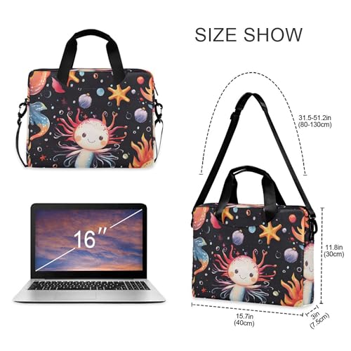Bolso maletín para portátil con estampado Axolotl, 13-15.6 pulg miniatura 4