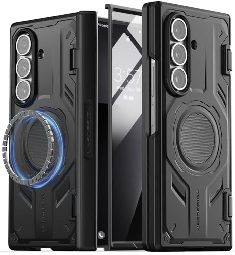 Coque Galaxy Z Fold 7 VRS Design Terra Guard Active magnétique avec protège-charnière noir