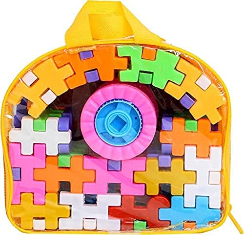 Kids Fun Playing Building Block Bricks Bag for Girls and Boys, Puzzle Blocks Game, Birthday Gift Item, Pack of 1 (B09SDZMMYL) Amazon Price History, Amazon Price Tracker