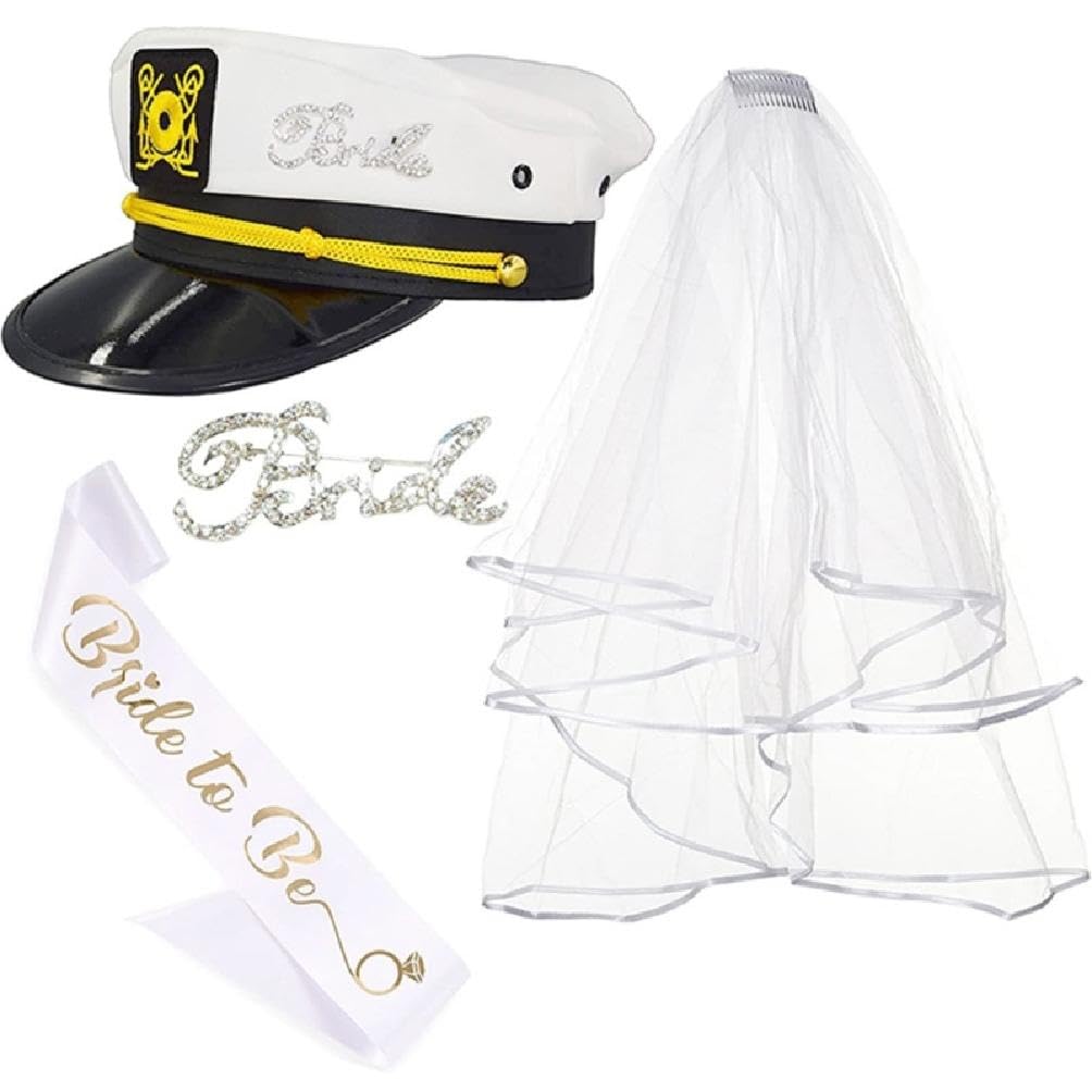 Voile de mariée haut de gamme et yacht hat raffiné pour kit bride to be premium