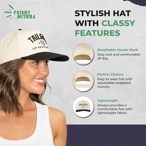 Image of Friday Feelin' Trucker Hat Women Men Baseball Caps American Hats USA Trucker Gift Fitted Cap All Season Festivals - One Size