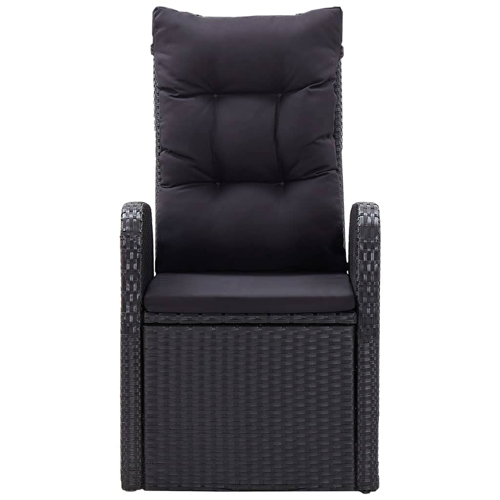 Hommdiy 2er Set Garten-Liegestühle Mit Auflagen – Aus Poly Rattan, Dunkelgrau, Verstellbar & Wasserfest