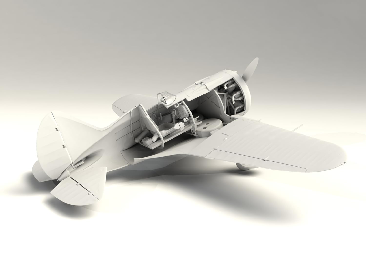 Amazon | ICM 1/32 ソ連空軍 ポリカルポフI-16 タイプ10 プラモデル