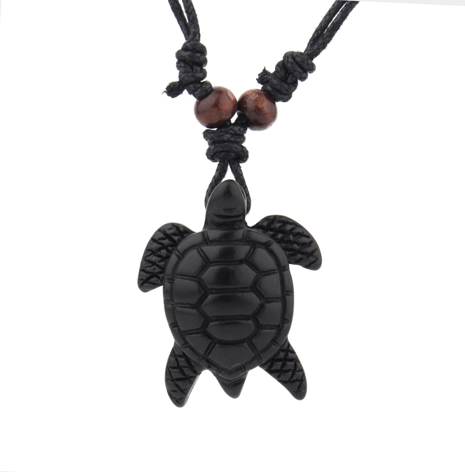 Scddboy Hawaiian Sea Turtle Pendant Necklace for Men - Adjustable Cord Surfer Necklace