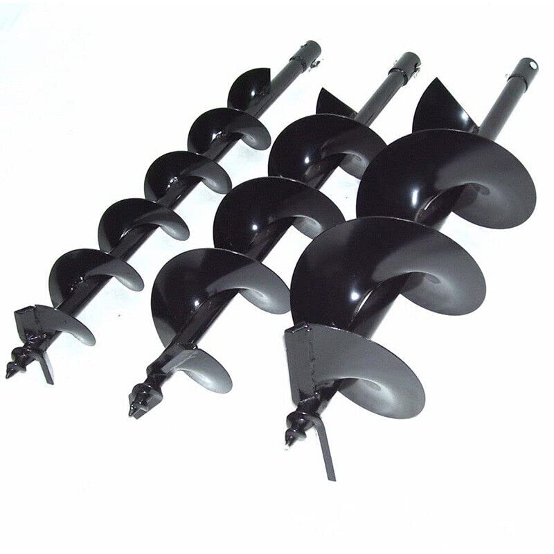 3 bits 4"6" 8" Earth Auger Drill Bit for Garden Auger Planter & Post Hole Digger