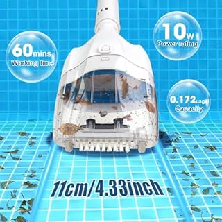 Handheld Spa Vacuum, 4 AA Battery Powered, Gentle Suction, 60-Min Runtime, Ideal for Hot Tubs & Spas, Max Water Depth 10 ft, Affordable Cleaning Solution