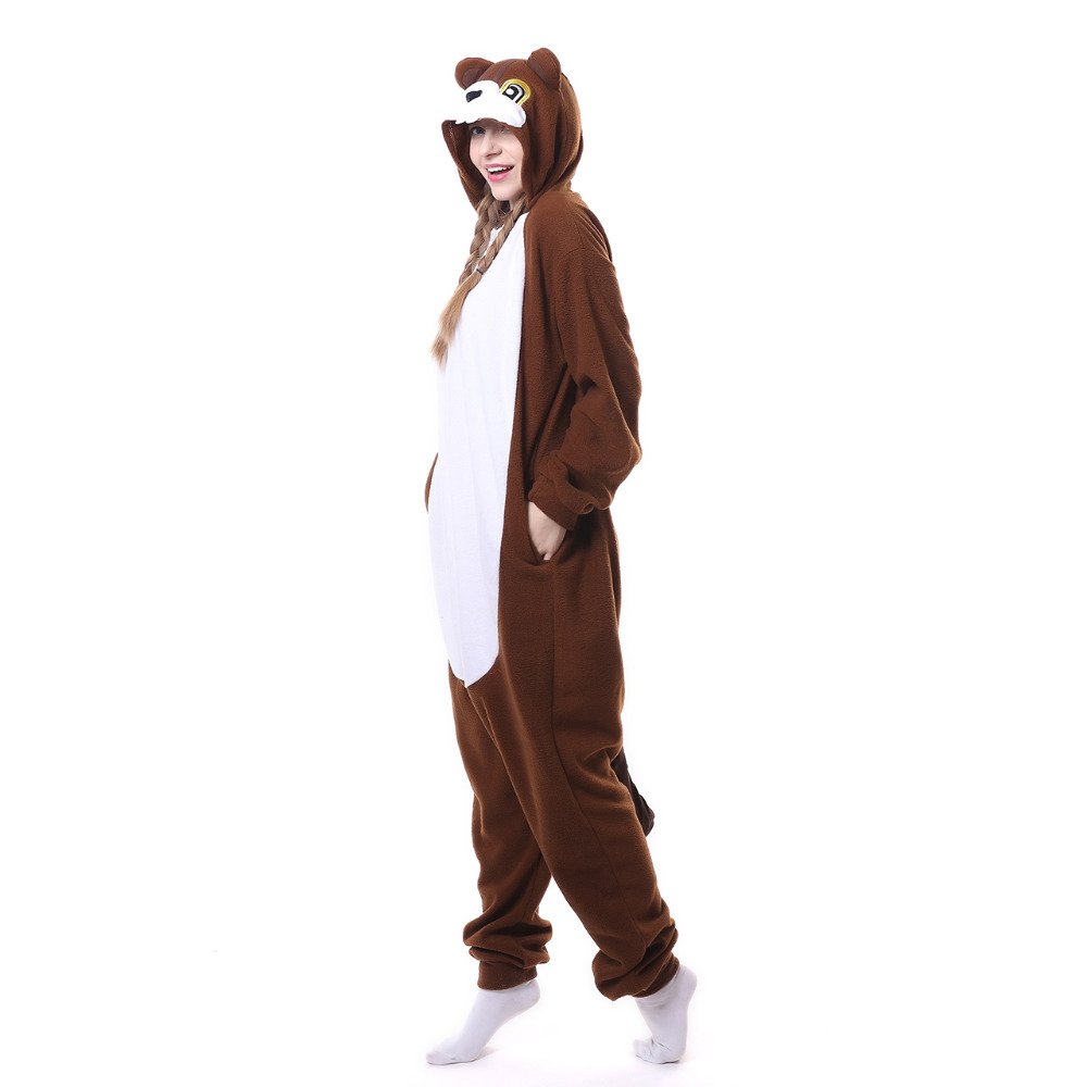 PENGMAI Bear Onesie Costumes Pajamas Women Men Animal Cosplay One Piece Halloween Xmas Homewear