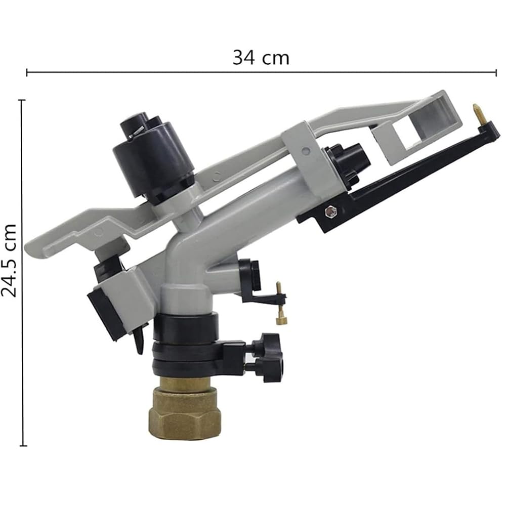 Pistola Pulverizadora Con Brazo Basculante, Pistola Pulverizadora De Impacto Con 4 Boquillas De Repuesto, Aspersor De Riego Agrícola Giratorio De 360°, Aspersores Agrícolas De 35 Mm, Para Riego