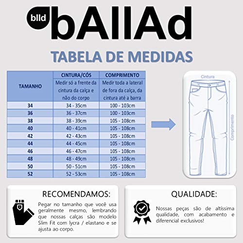 Calça Masculina Skinny Com Elastano bAllAd Preta Rasgada (44)