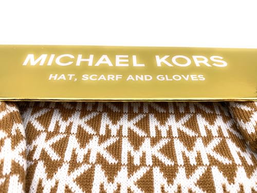 Juego de bufanda y gorro de lana suave Michael Kors de lujo 7