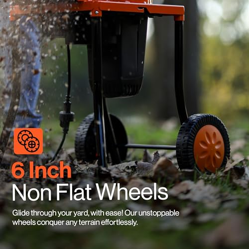 SuperHandy Leaf Mulcher Shredder Electric Waste Management Heavy Duty 120V AC 11" Inch Cutting Blade 0.5" Inch Cutting Capacity for Leaves, Grass, & Clippings - Thumbnail 6