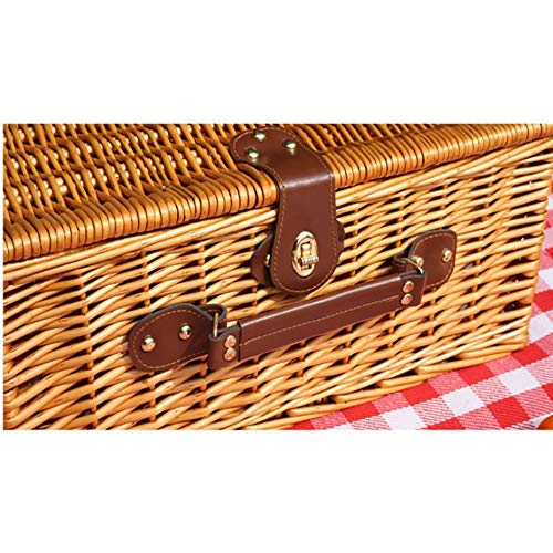 KYEEY Picnic Bag Large Wicker Picnic Basket For 4 People, Shoulder