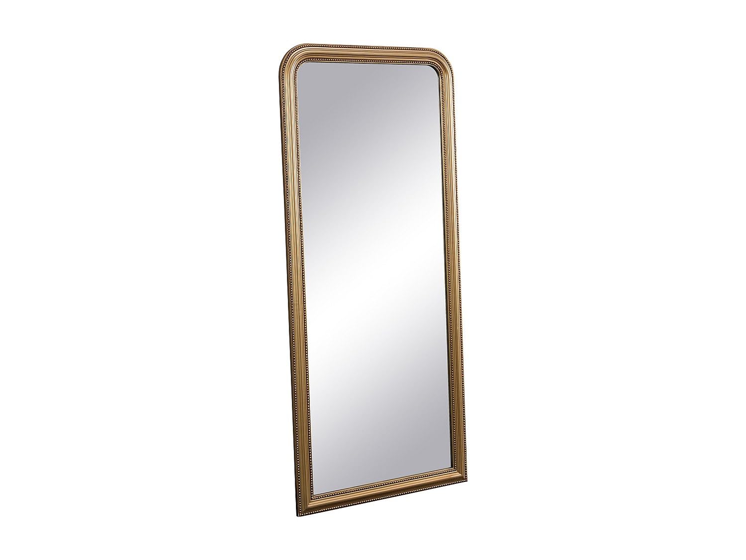 Venta-Unica - Espejo Estilo Vintage de Madera de paulonia - Ancho 80 x Alt. 180 cm - Dorado Efecto latÛn- Heloise