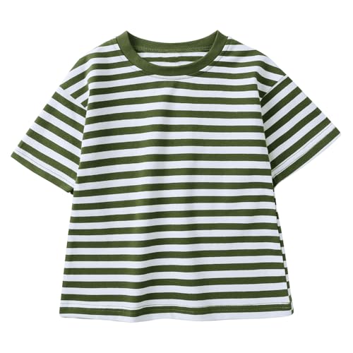 MYGBCPJS Little Boys Girls 3 Pack Cotton Stripe Tshirt Kids Short Sleeve Crewneck Tee Shirt Children Summer Basic T-Shirt4