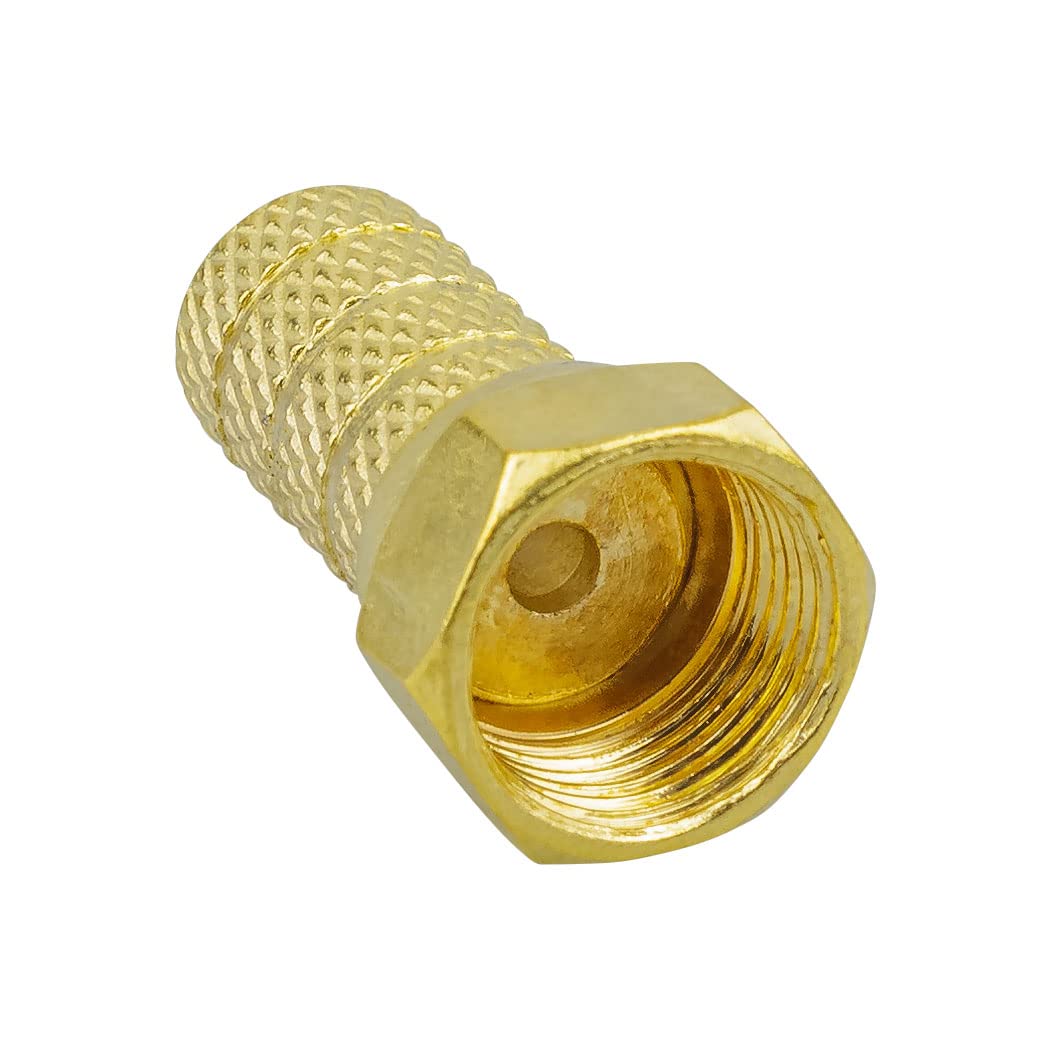 Connettore Antenna Tv Adattatore Connettore F Per Cavo SAT E TV - Presa Femmina Per Cavo Coassiale, Prolunga, Dado Anello, Segnale HD Adattatore Antenna Tv - Foto 3