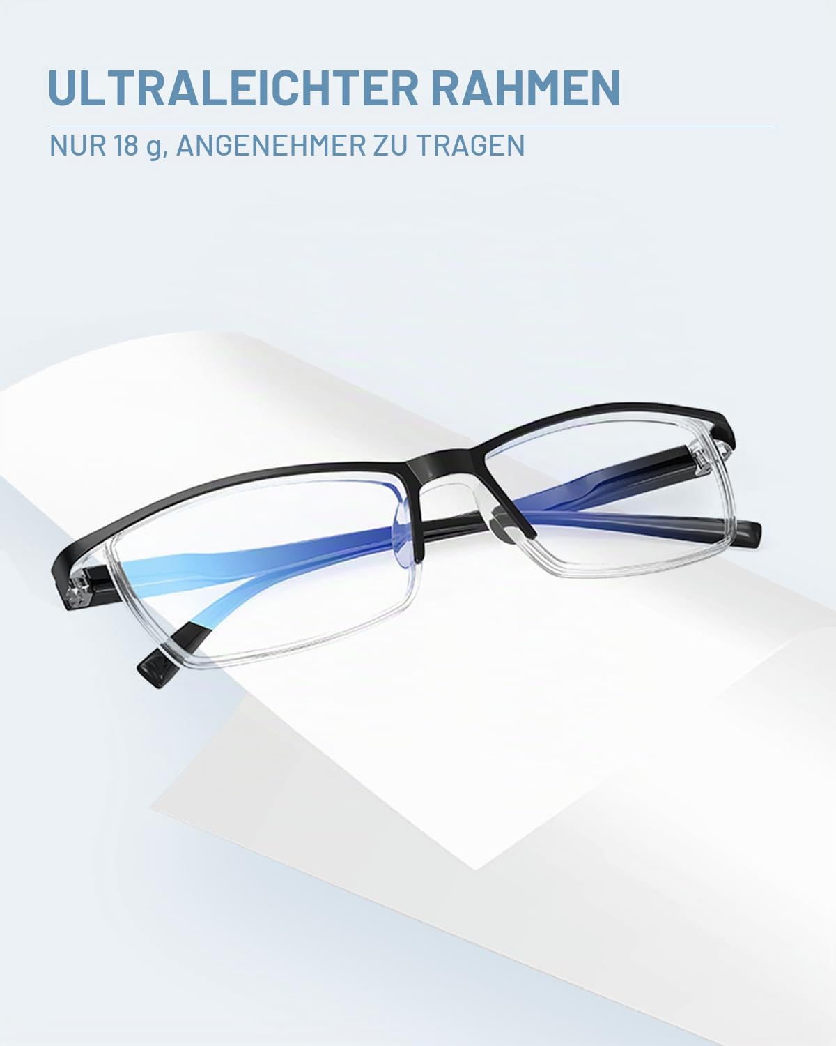 TERAISE Lesebrille für Herren und Damen - Anti-Blaulicht, Leicht, Modisch und Komfortabel - Robuste Computer-Lesehilfe mit Blaulichtfilter und Federscharnier
