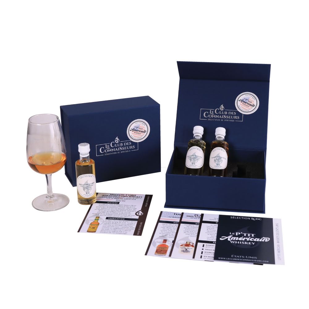 Le P'tit Américain - Coffret Dégustation Whisky Etats - Unis 3 x 40ml - Le Club Des Connaisseurs