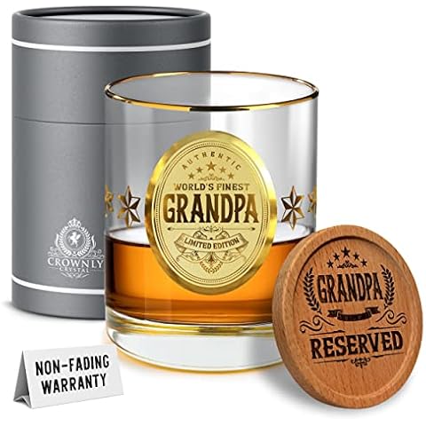 Kies®GIFT Gifts for Grandpa Whiskey Glass Personalized Gift Grandpa Gifts Grandparents Gift Ideas Great Grandpa Gifts Cover